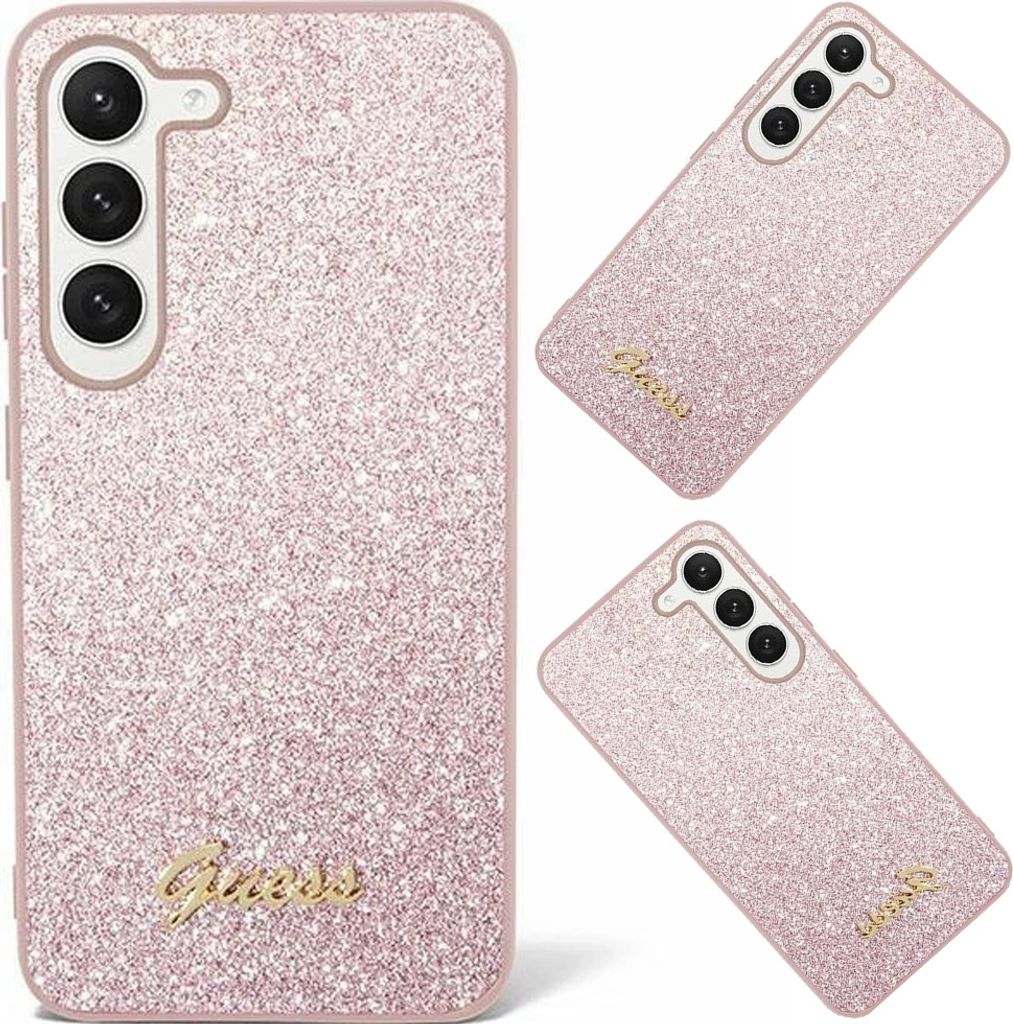Guess Glitter Script Etui Für Samsung Galaxy S24 - Rosa Produktbild 