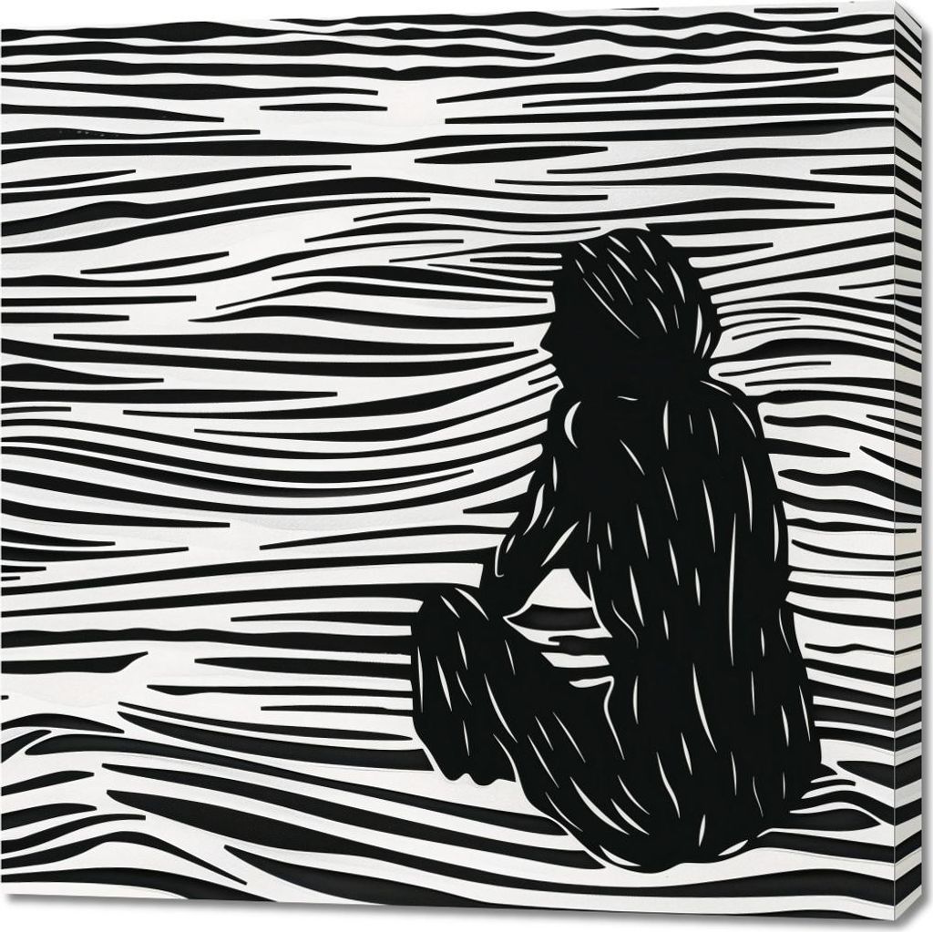 Bild 90x90cm Zusammengesetzte Fluidlinien