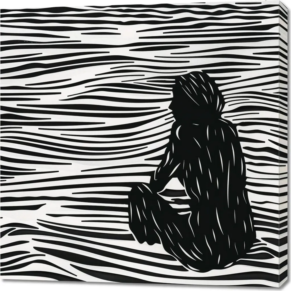 Quadro Arredo Casa 90x90 cm Linee Astratte Fluide Tela Canvas