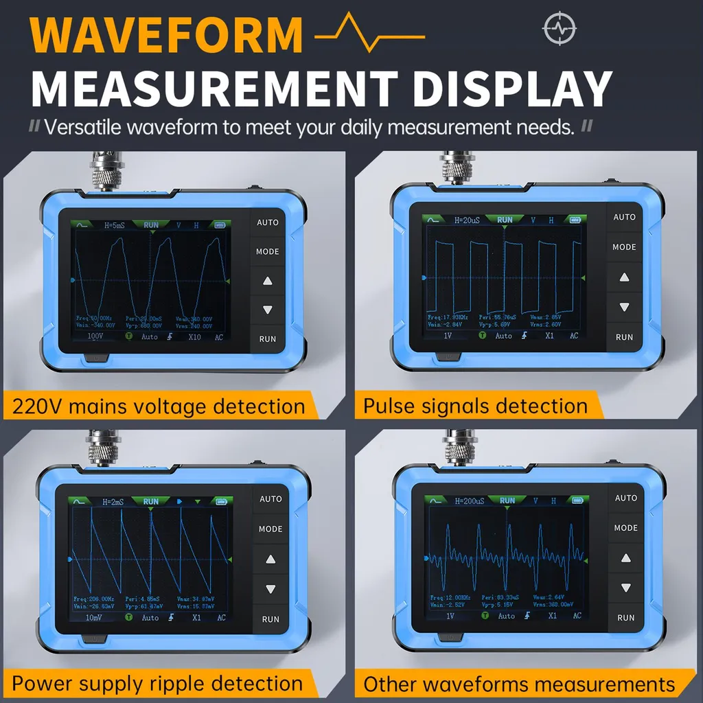Multimètre oscilloscope 2 en 1 portable pour diagnostic électronique pro - 14