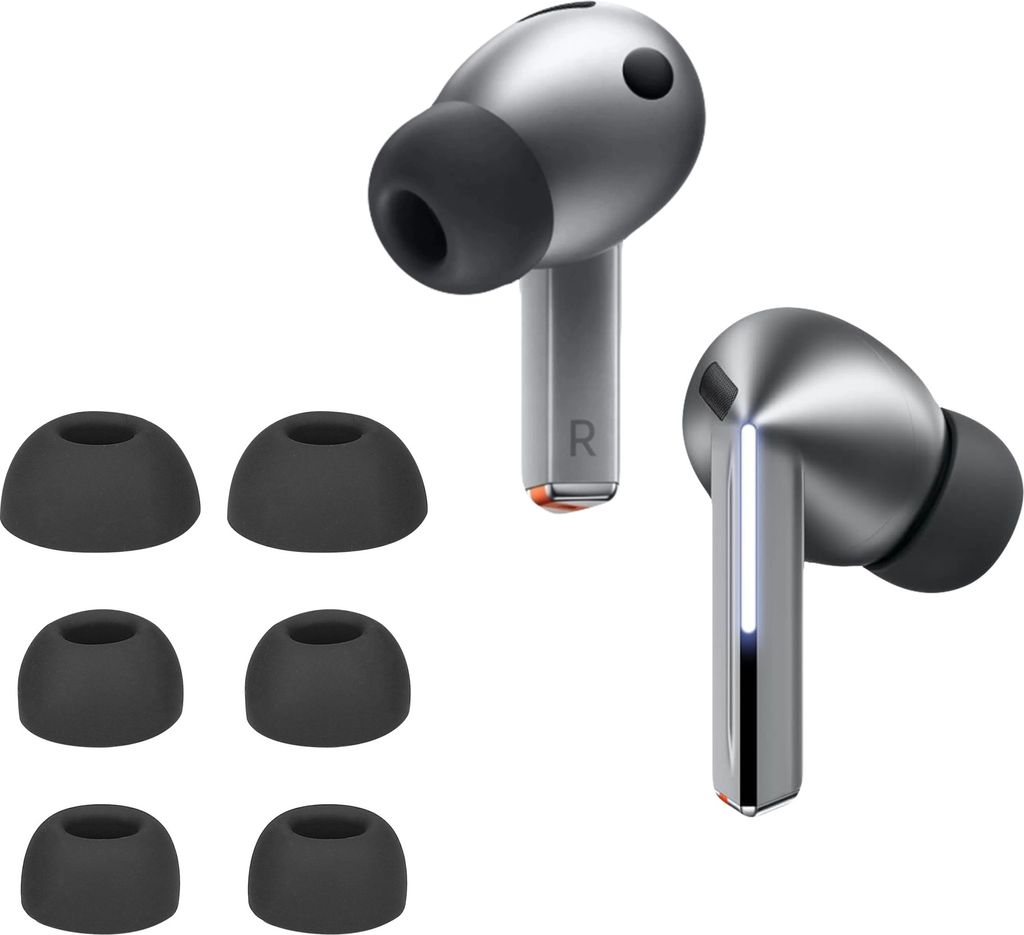 kwmobile 6x Polster kompatibel mit Samsung Galaxy Buds 3 Pro - 3 Größen - Silikon Ohrstöpsel In-Ear Kopfhörer