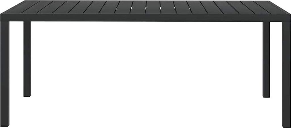 vidaXL Zahradní stůl černý 185x90x74 cm Hliník a WPC Obrázek produktu 