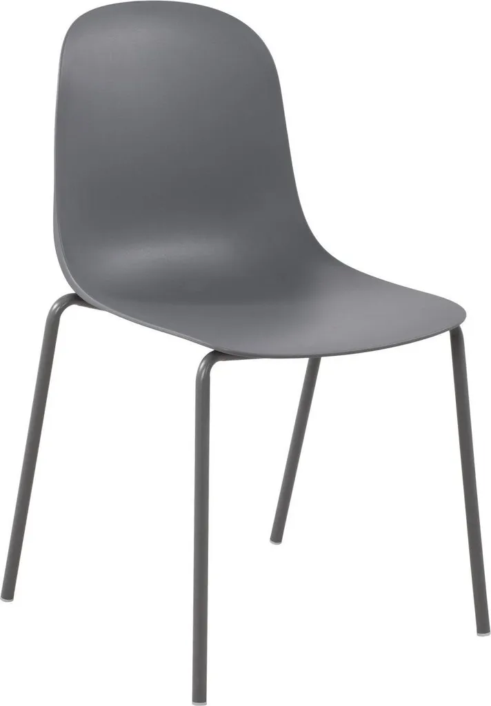 Set Sedie Impilabili Grigio Scuro - Ideali per Bar, Giardino e Terrazzo