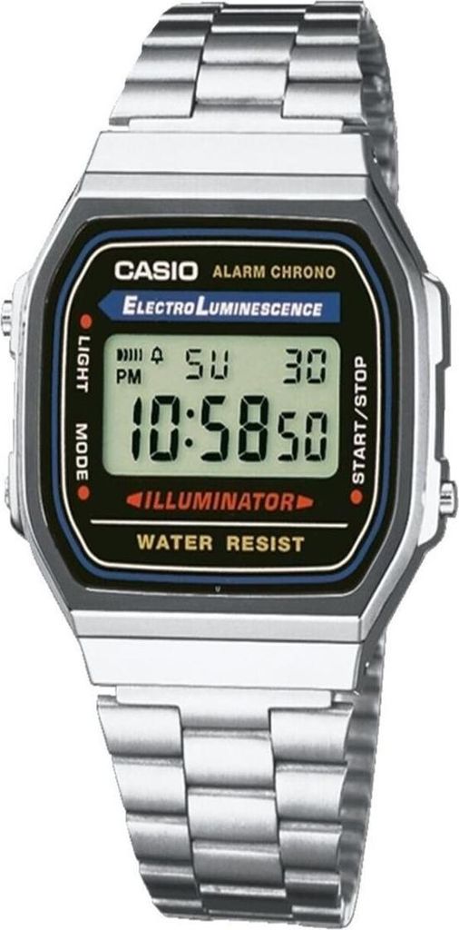 Casio Retro Collection A168WA-1WDF Herrenuhr Chronograph Produktbild 