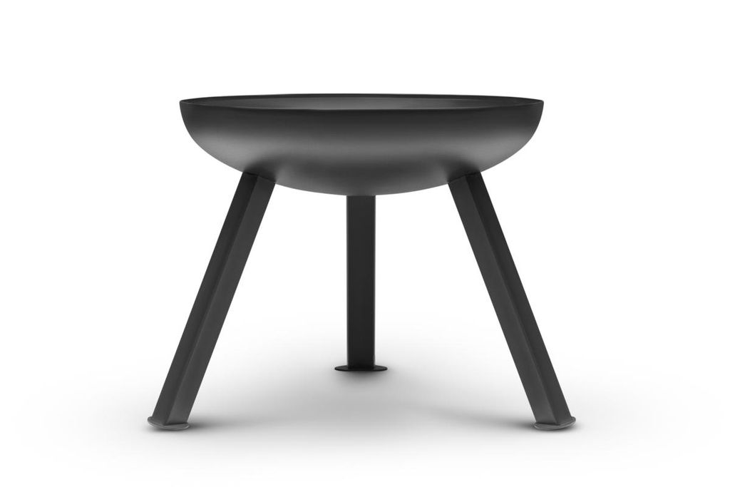 TheFavilla Feuerschale Bombe aus schwarzem Stahl (2,5 mm, pulverbeschichtet) Feuerstelle für Garten & Terrasse, Ø 48 cm – 7 KG- Wetterfest