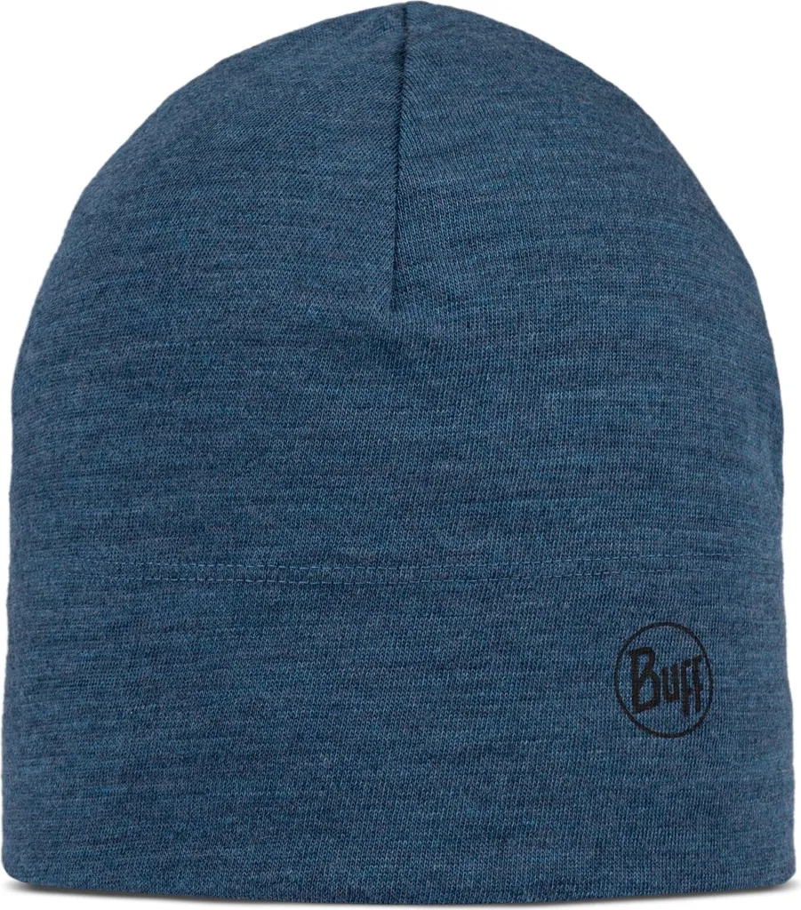 Bonnet mi-lourd Buff Merino bleu nuit mélangé en laine mérinos douce