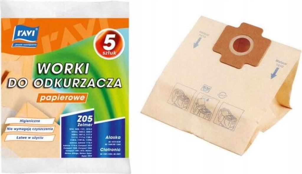 Zelmer Z05 Staubsaugerbeutel Ersatz 5 Stück