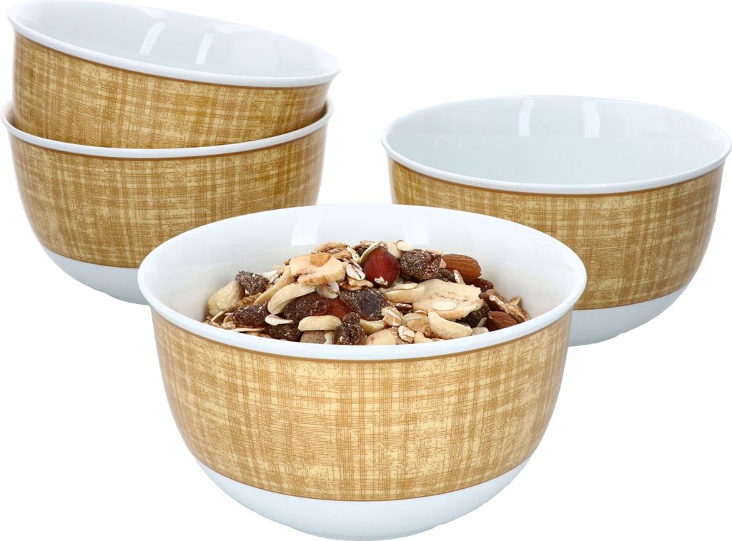 Ritzenhoff Brazil Gelb 4er Set Bowl-Schalen 450ml Müsli Salat Dessertschüssel