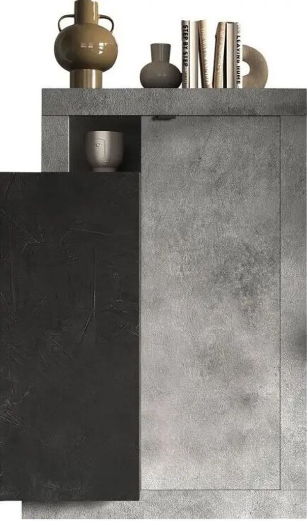 Meublorama MI-FREEDOM-201314-04PB*2C/56KG, 2 Tür(en), Grau, Mitteldichte Faserplatte (MDF), 2 Jahr(e), 420 mm, 870 mm