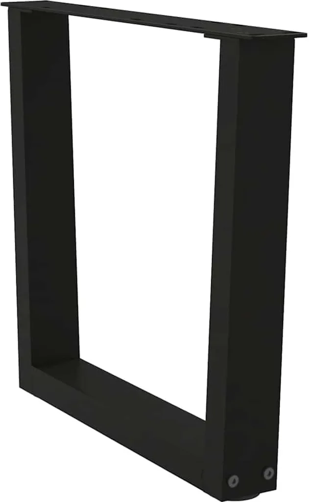 Set 2 Gambe per Coffee Table Nero Acciaio 60cm - Design a V - 5