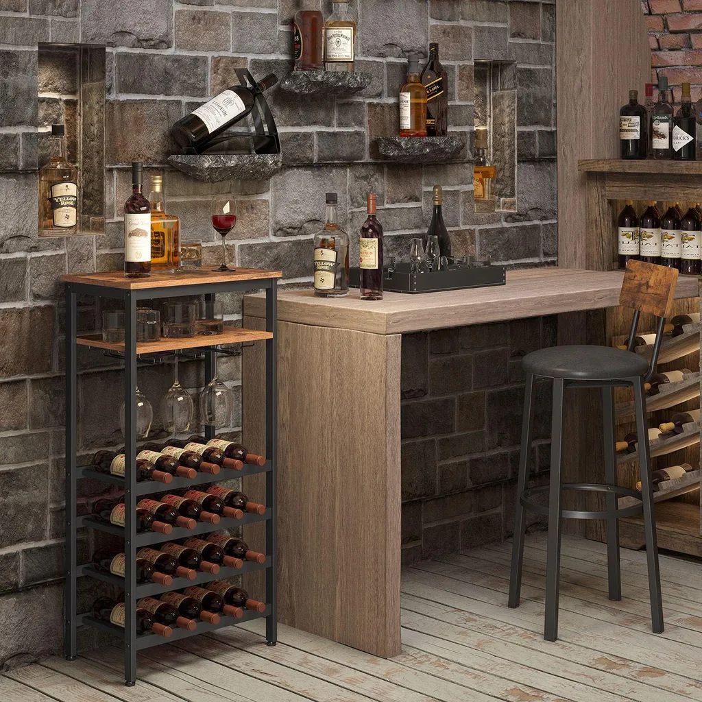 Casier à vin empilable 20 bouteilles en métal robuste - Design Compact