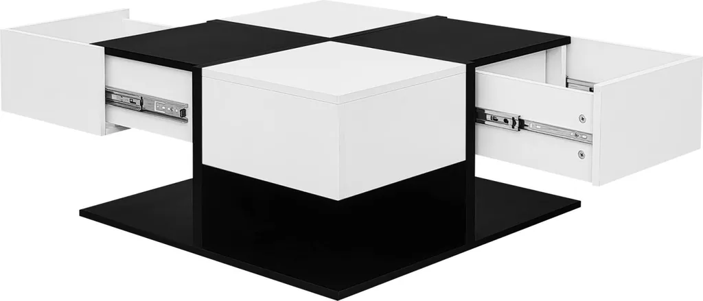 Table basse de salon avec tiroirs de rangement pour espace moderne - 9