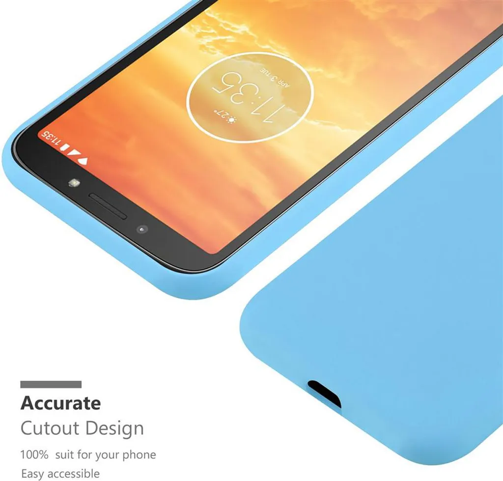 Cadorabo Custodia per Motorola MOTO E5 PLAY Custodia protettiva in blu Custodia per cellulare Custodia in silicone TPU Cover - 3