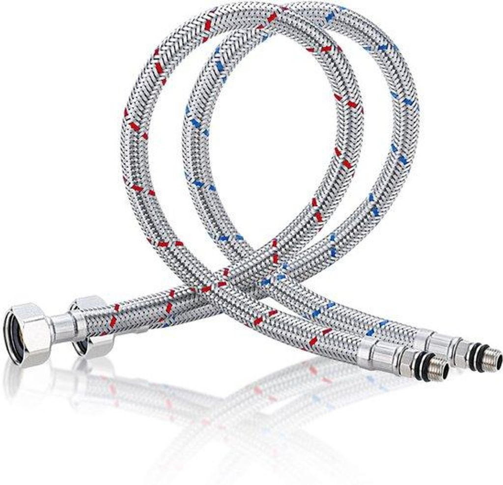 Flexible Kabelschlauch - Gevlochten Stahl - G3/8 Zoll x M10, 60 cm