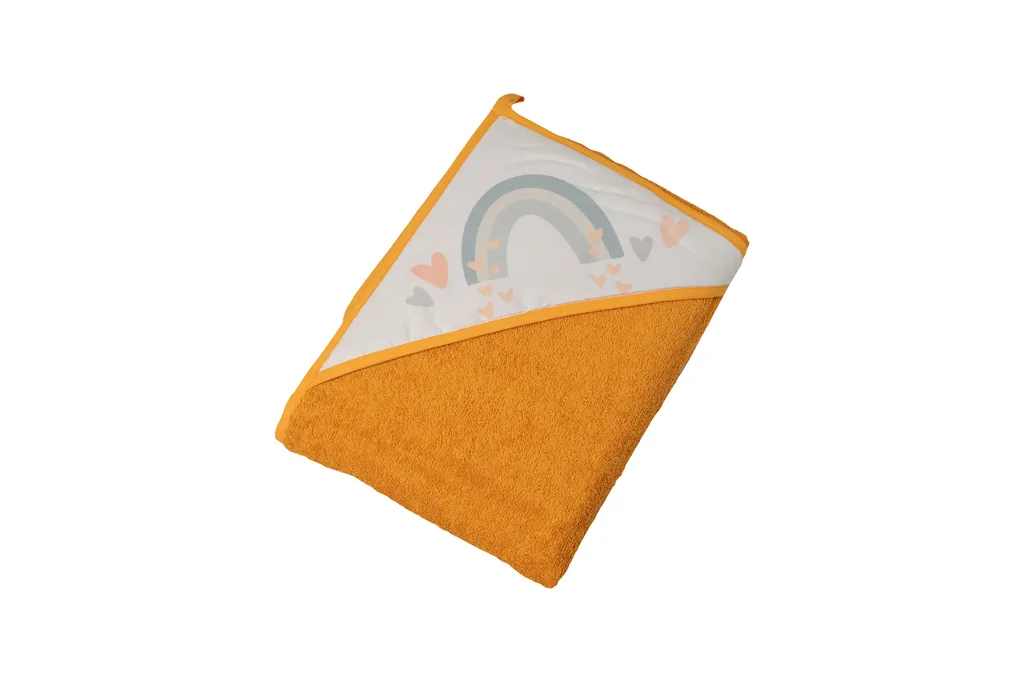 Telo Bagno Neonato Tega Baby 100x100 Meteo Senape - 100% Cotone