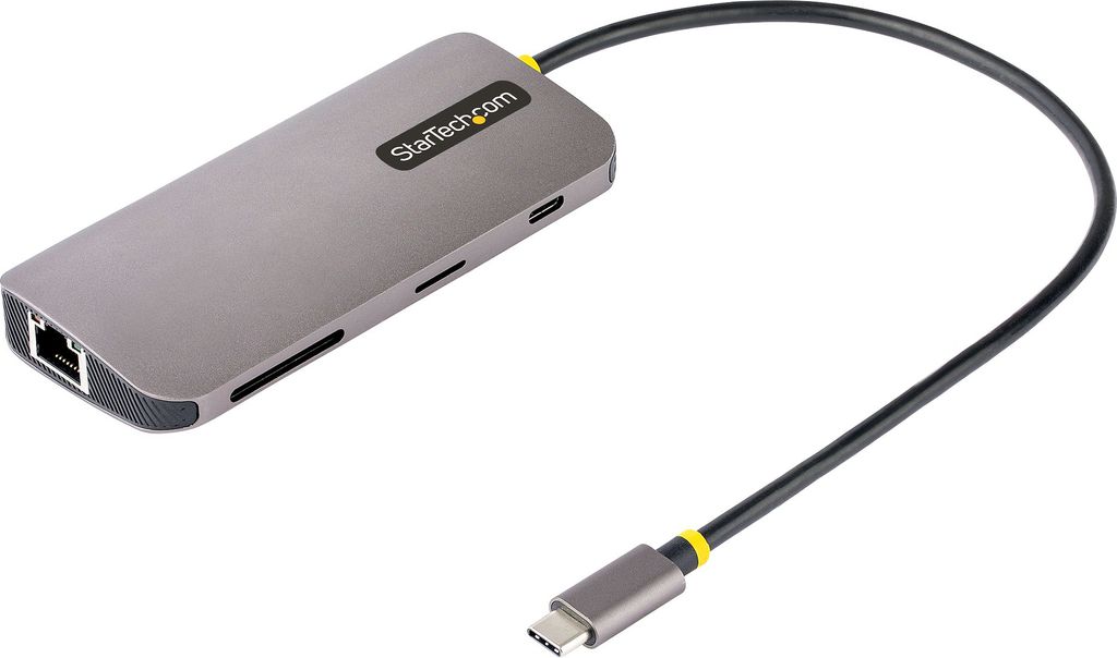 StarTech.com USB C Multiport Adapter, 4K 60Hz HDMI Anschluss, 5Gbit/s USB-A Hub, USB C auf HDMI, 100W PD, GbE, SD/MicroSD, 30cm Kabel, Reiseadapter...