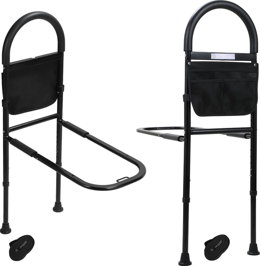 Hengda Bettgitter Senioren Verstellbarer Aufstehhilfe Bettgriff Haltegriff für Bett Höhenverstellbar(80-104cm)