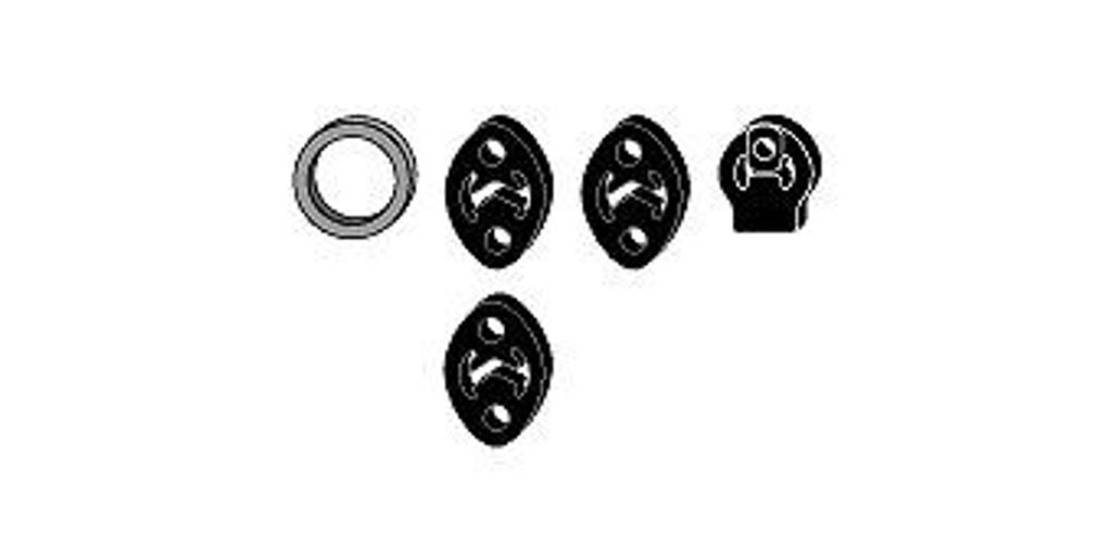 HJS 82 41 7430 Montagesatz Auspuffanlage Abgasanlage für DAIHATSU Feroza (F300) FEROZA Soft Top (F300)
