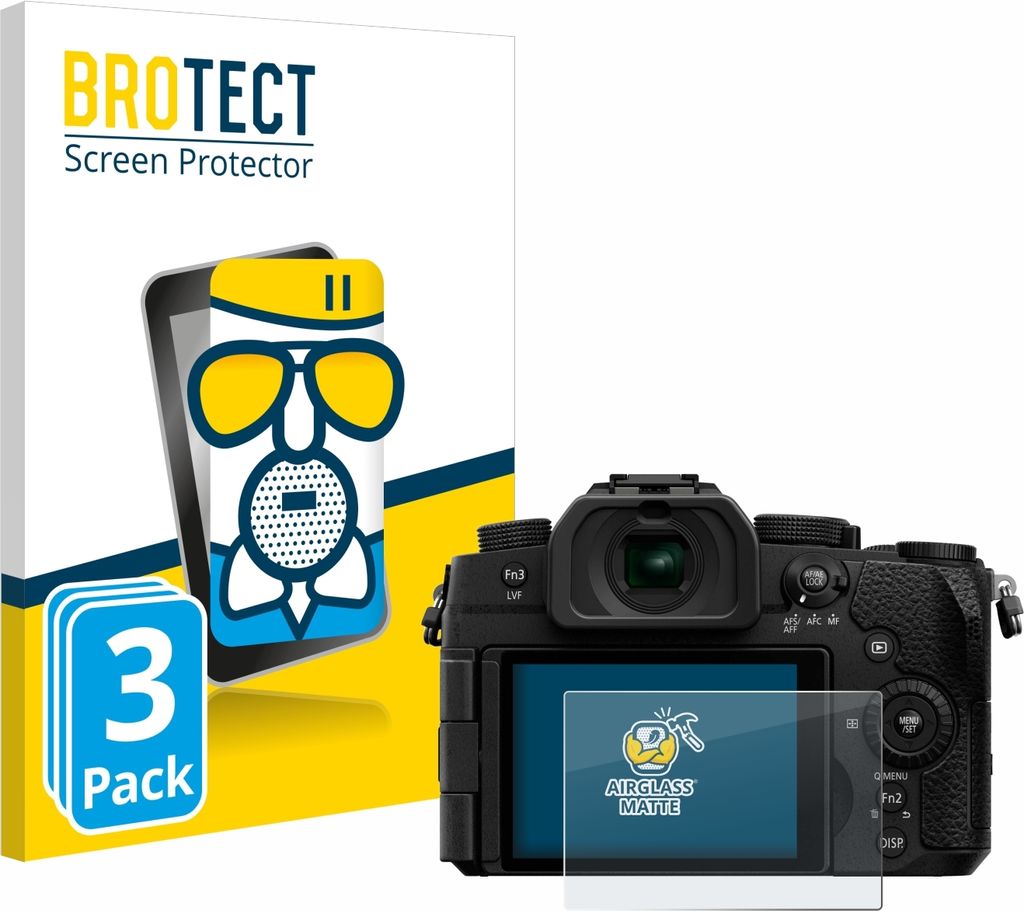 3x BROTECT Entspiegelungs Schutzglas für Panasonic Lumix DC-G97 Schutzfolie Panzer Folie Glas Display Schutz matt
