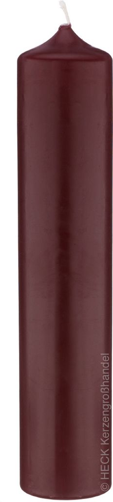 2 Altar Kerzen Bordeaux 30 x 7 cm im XXL Format, jede Kerze ist handcellophaniert, deutsche Marken Kerzen Kopschitz Kerzen in RAL Kerzenqualität
