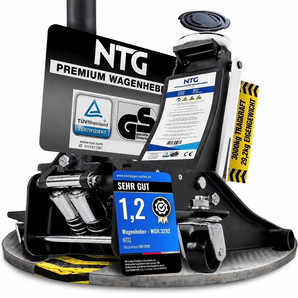 NTG HYDRAULISCHER WAGENHEBER 3T PRO – Flacher Wagenheber Produktbild 