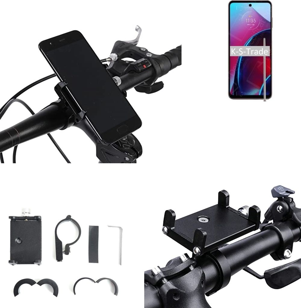 K-S-Trade Handyhalterung für das Fahrrad kompatibel mit Motorola Moto G Stylus (2022) Halter Lenkstange Fahrradhalterung Motorrad Bike Mount