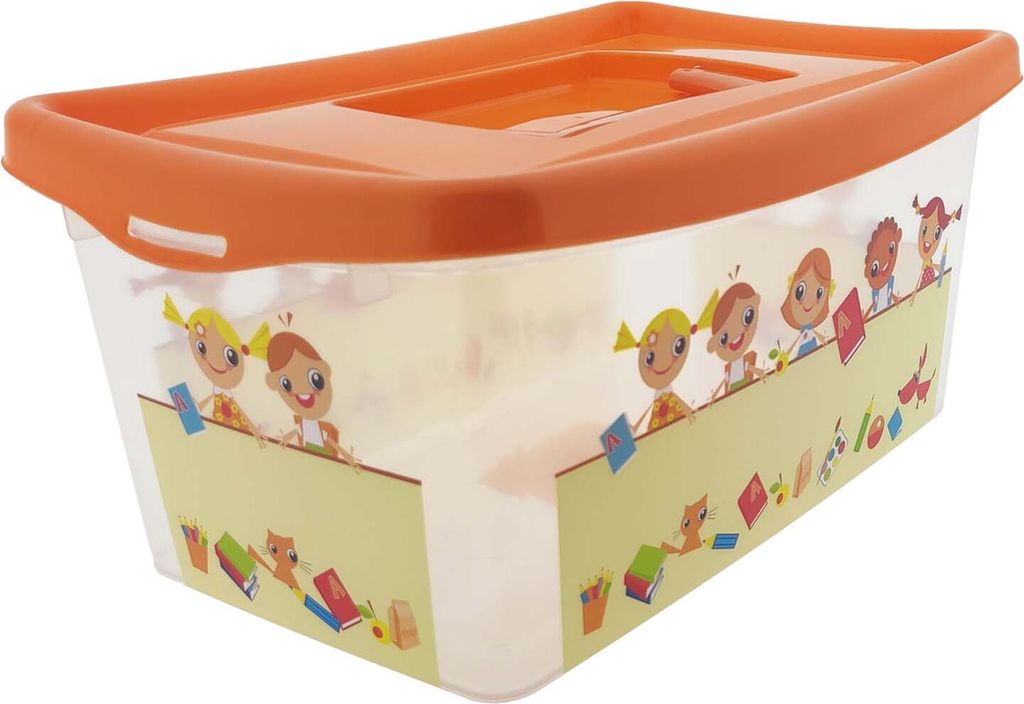 Kiddream 4 Stück 10 Liter Aufbewahrungsboxen – Transparente Kunststoff-Boxen Mit Deckel, Stapelbar