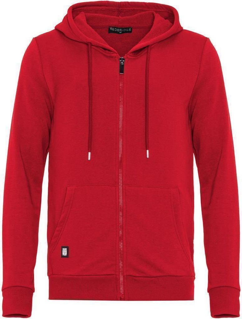 Redbridge Herren Kapuzensweatjacke mit Logopatch Rot XXL Produktbild 