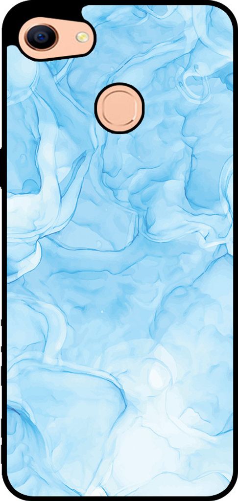 Smartphonica Telefon Fall geeignet für Oppo F5 mit Marmor-Druck - TPU zurück Abdeckung Fall Marmor-Design - Hellblau