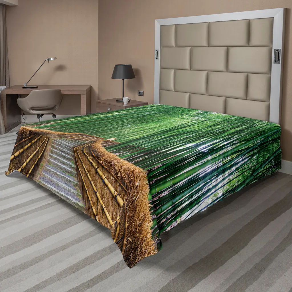 Drap de Lit Confortable pour Sommeil Paisible Décoration Forêt 260cm