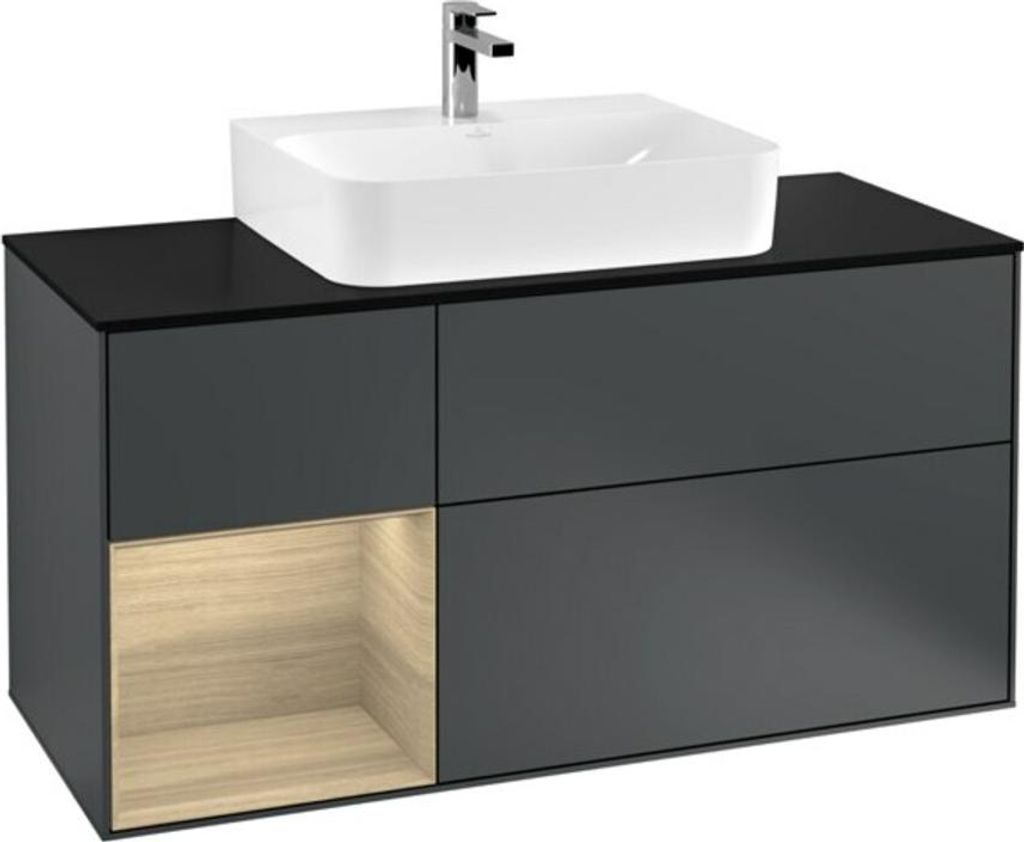 V&B Waschtischunterschrank Finion 120cm, Pl b m, Rg l Oa ven, md bl. m Lac