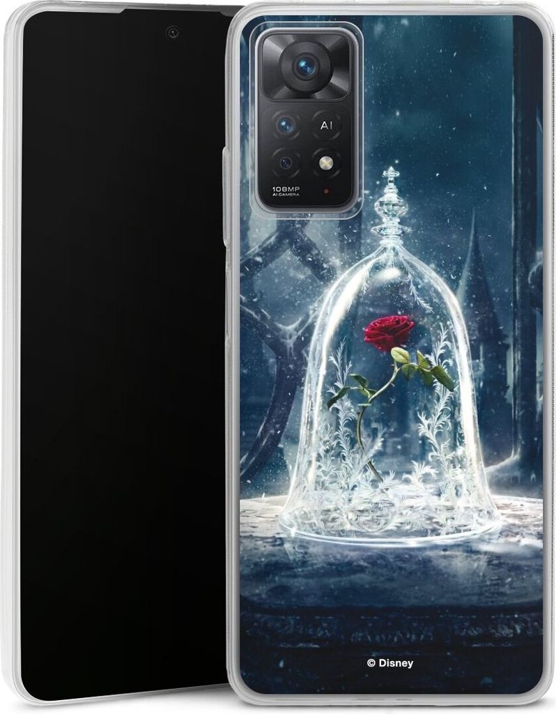 DeinDesign Slim Hülle für Xiaomi Redmi Note 11 Pro 5G Silikon Case Ultra Dünn Handyhülle Die Schöne und das Biest Disney Princess Rose