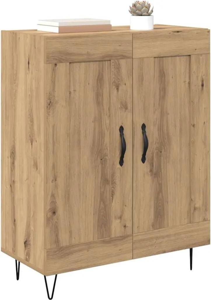 Credenza Artisan in rovere 69,5 x 34 x 90 cm in legno composito e ferro - 2