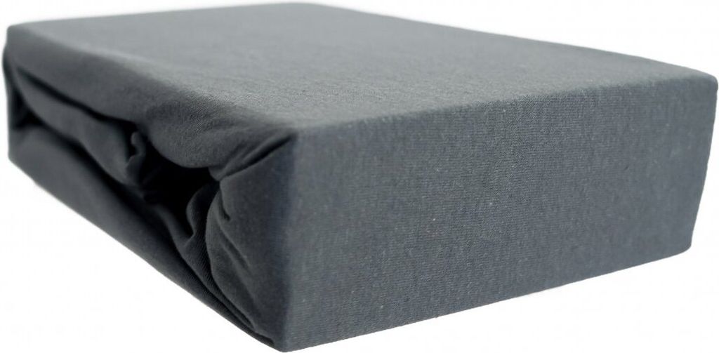 Jersey Spannbettlaken 100% Baumwolle 120-130x200 cm + 25 cm Rundumgummizug Anthrazit