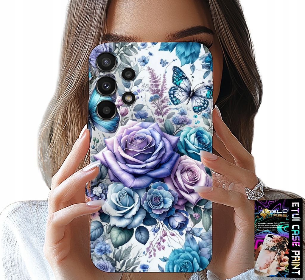 Gehäuse Für Samsung Galaxy A13 4G - Florale Muster Rosen Fall + Glas