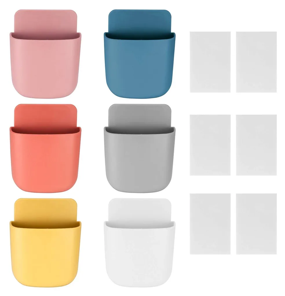 Boîte de rangement murale pour télécommande et téléphone sans perçage x6
