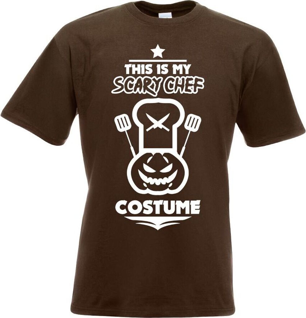 Kiwistar - T-Shirt - Chocolate - This is My Scary Chef Costume Motiv Bedruckt Funshirt Design Print - mit Motiv Bedruckt - Funshirt Design - Sport ...