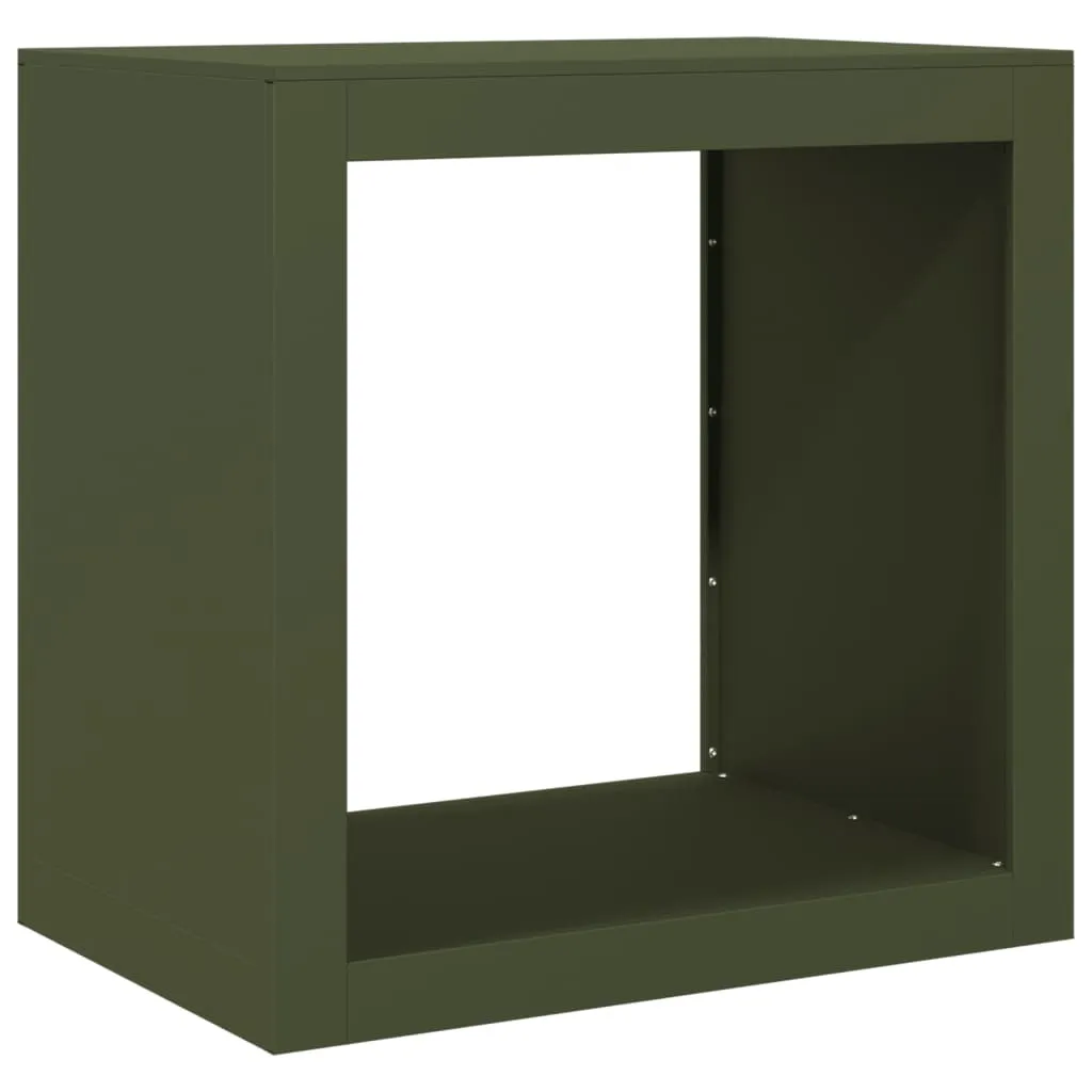 Portalegna Esterno Verde Acciaio vidaXL 60x40x60 cm - Design Moderno