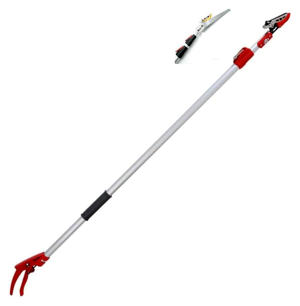 Teleskop Astschere 130–220 cm – Verstellbare Astschere mit Sägeblatt aus Stahl für Sträucher, Bäume und Gartenarbeiten