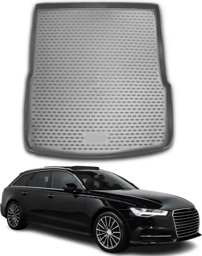 Tappetino Bagagliaio Audi A6 C7 Avant Allroad 2011-2018 Grigio - Su Misura