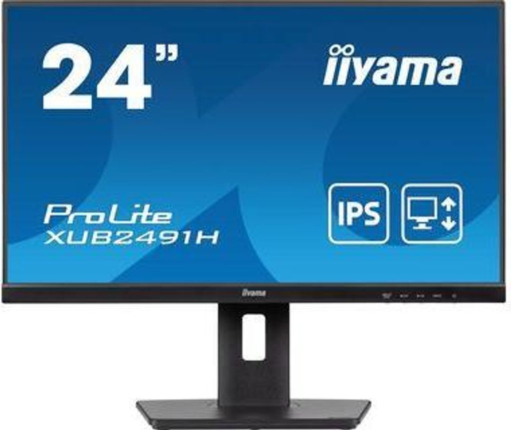 Monitor, IIYAMA Prolite XUB2491H-B1, 23.8 Zoll, Full HD, 100Hz, IPS Panel, 0.5ms, Verstellbarer Fuß + Pivot