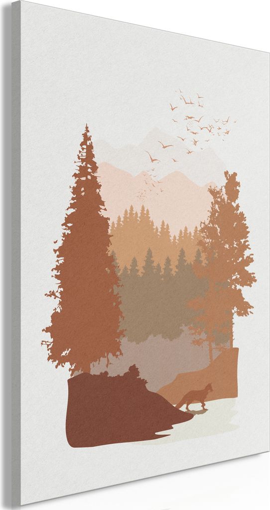 Italienischer Leinwand Leinwandbild - Autumn in the Mountains (1 Part) Vertical 40x60 cm Landschaften c-A-0205-b-a