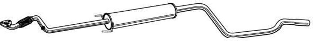 VEGAZ OS-619 Mittelschalldämpfer Schalldämpfer für OPEL Meriva A (X03) für VAUXHALL Meriva Mk I (A) (X03)