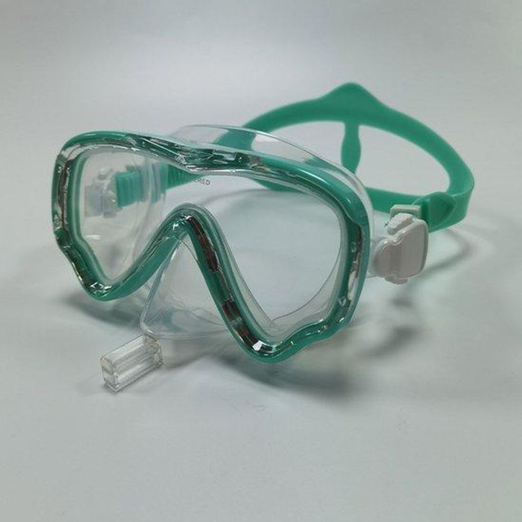Kinderduikbrille mit 180-Grad-Bild, HD-Qualität, Anti-Condens-Schutz, Wechselbare Silikon-Band, Neusabdeckung, für Mädchen und Jungen, 4-16 Jahre