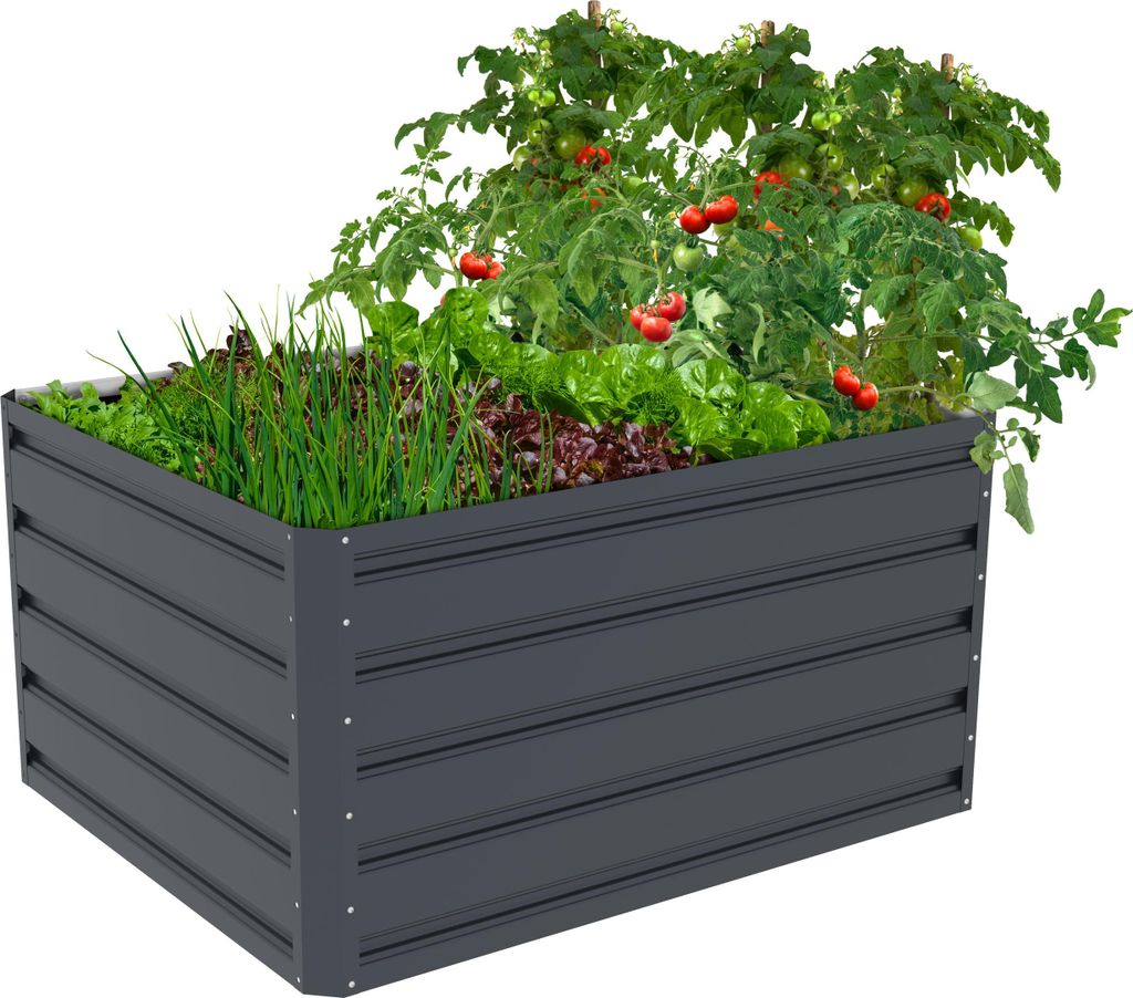 Hochbeet G21 Daisy 100 x 80 x 52 cm, Metall, anthrazit