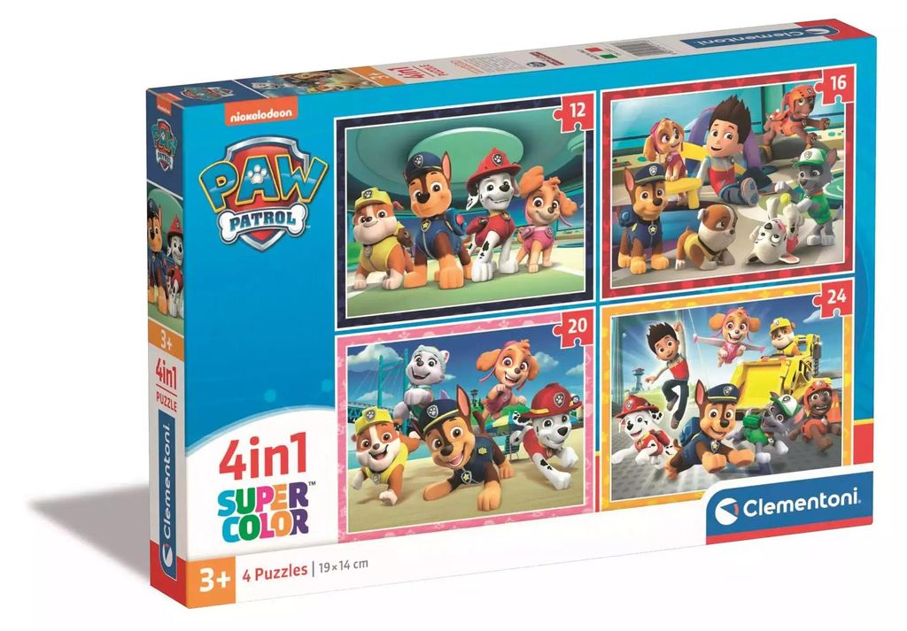 Clementoni Puzzle PAW Patrol, 4v1 Obrázok produktu 
