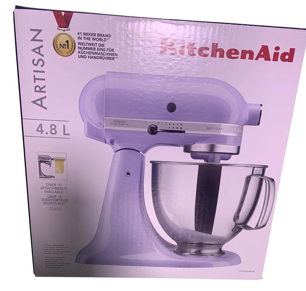 Kitchenaid 5KSM125ELR 4,8L Küchenmaschine, lavender-cream Produktbild 