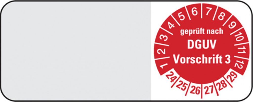 Dreifke Aufkleber Kabelprüfplakette, nach DGUV Vorschrift 3, Folie, ...