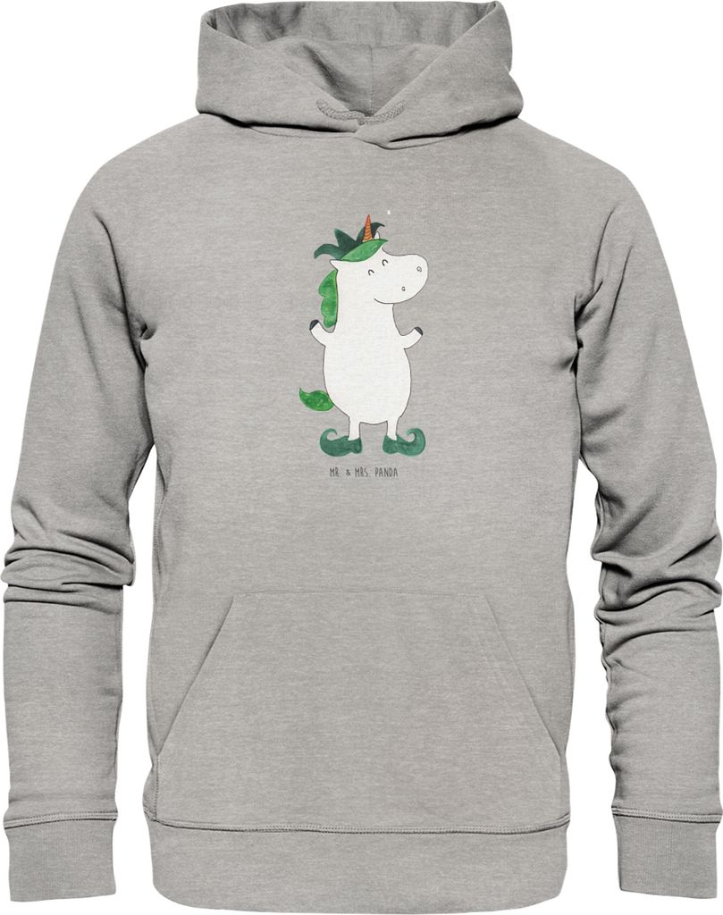 Mr. & Mrs. Panda Organic Hoodie Einhorn Joker Größe XXL - Heather Grey - Geschenk, Hofnarr, Unicorn, Mittelalter, Kapuzenpullover, Print, Kasper,...