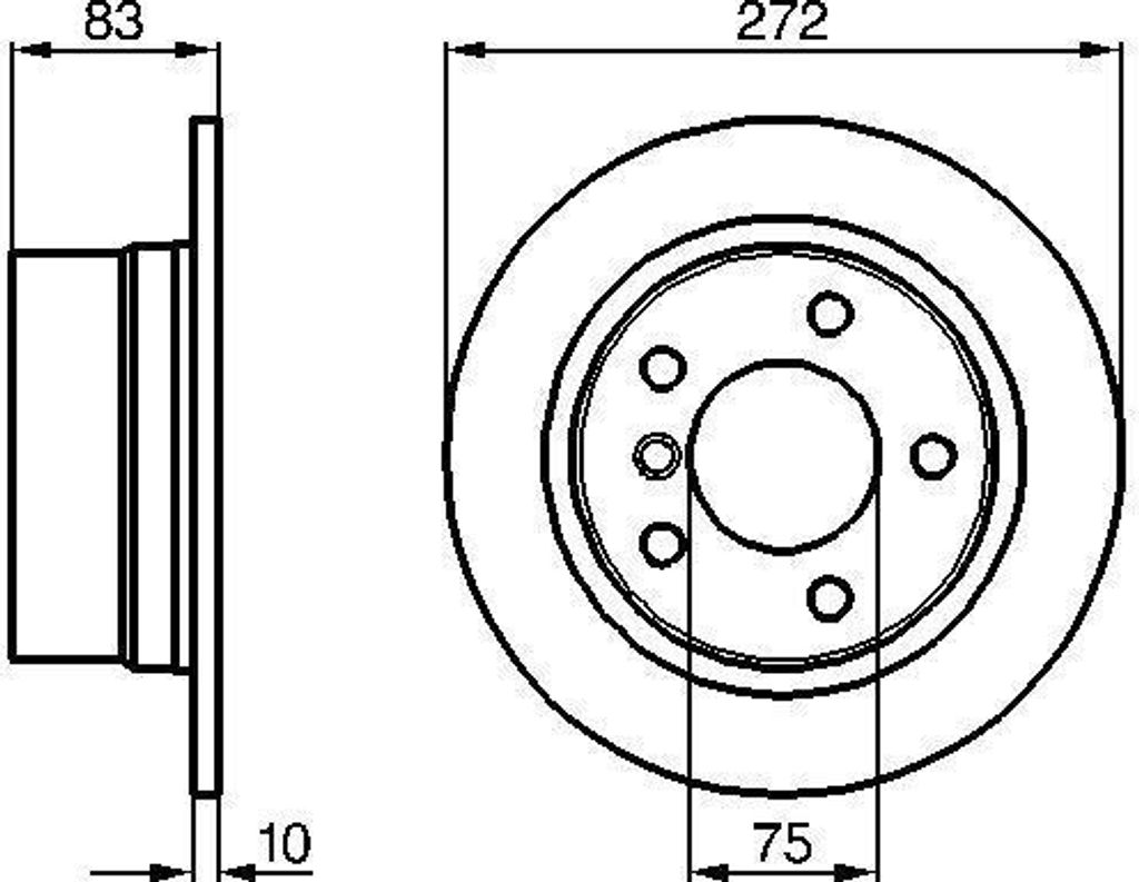 BOSCH 0 986 478 439 - OE 34 21 1 163 845 Bremsscheibe für Z3 (E36)
